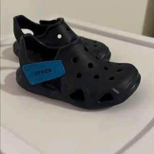 Crocs Unisex-Child Swiftwater Wave, Navy, 7 M US Toddler